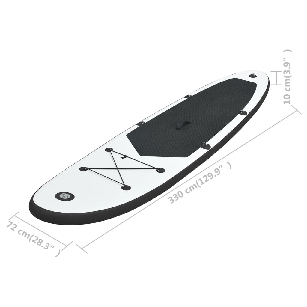 Inflatable Stand Up Paddleboard Set Black and White