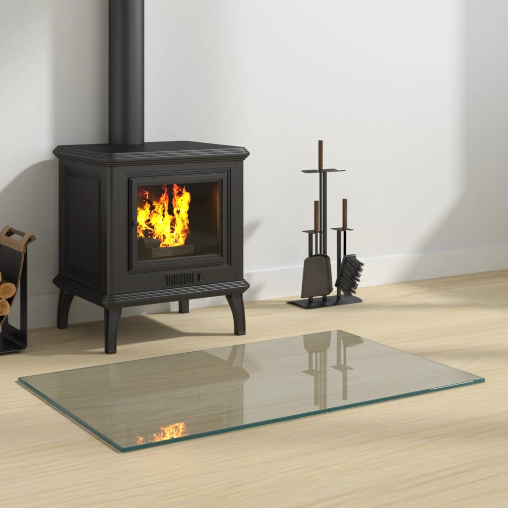 Fireplace Glass Plate Rectangular 80x50 cm