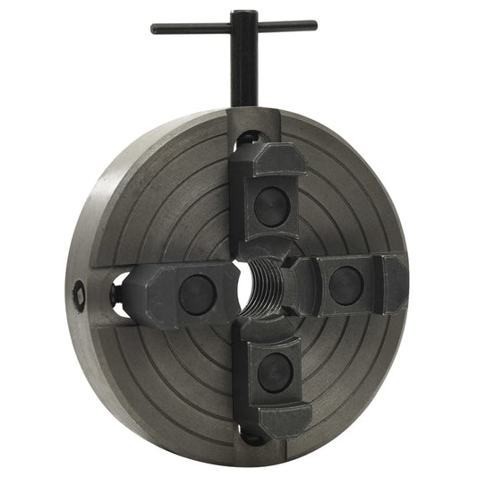 4 Jaw Wood Chuck with M33 Connection Steel Black 150x63 mm