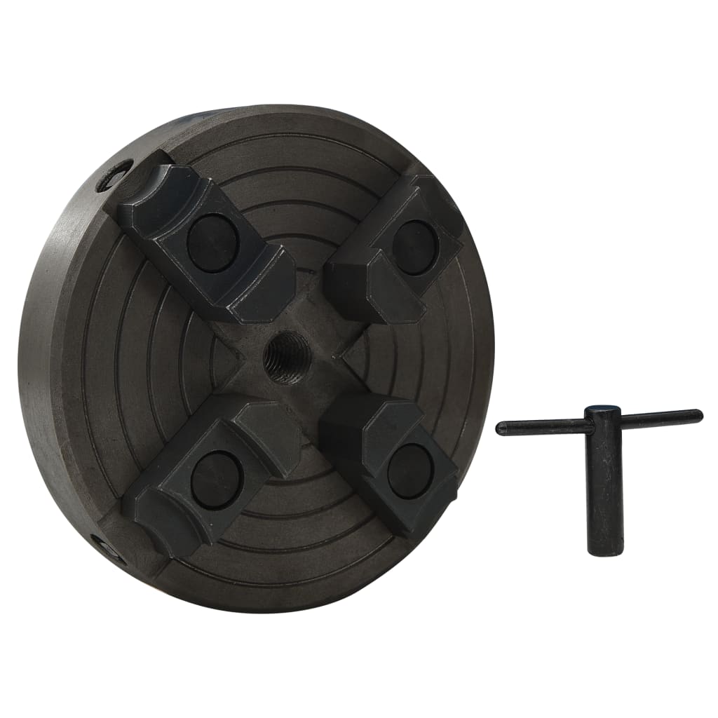 4 Jaw Wood Chuck with M18 Connection Steel Black 150x63 mm