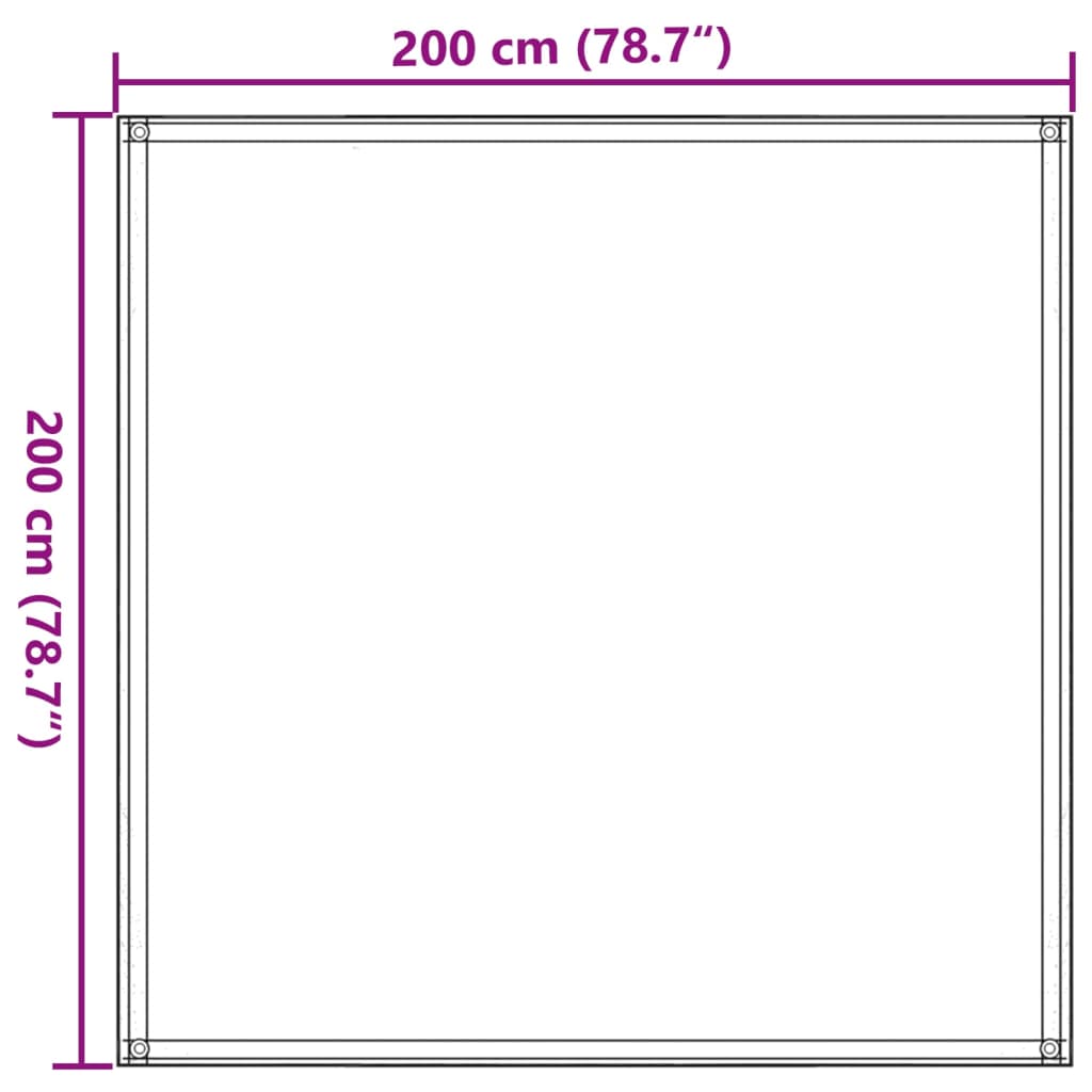 Tent Carpet 200x200 cm Anthracite