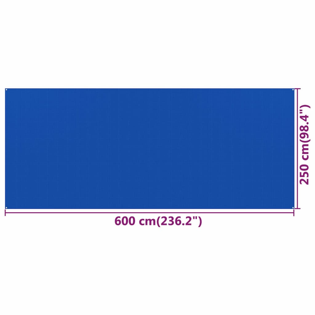 Tent Carpet 250x600 cm Blue HDPE