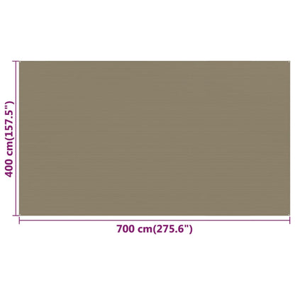 Tent Carpet Taupe 400x700 cm HDPE