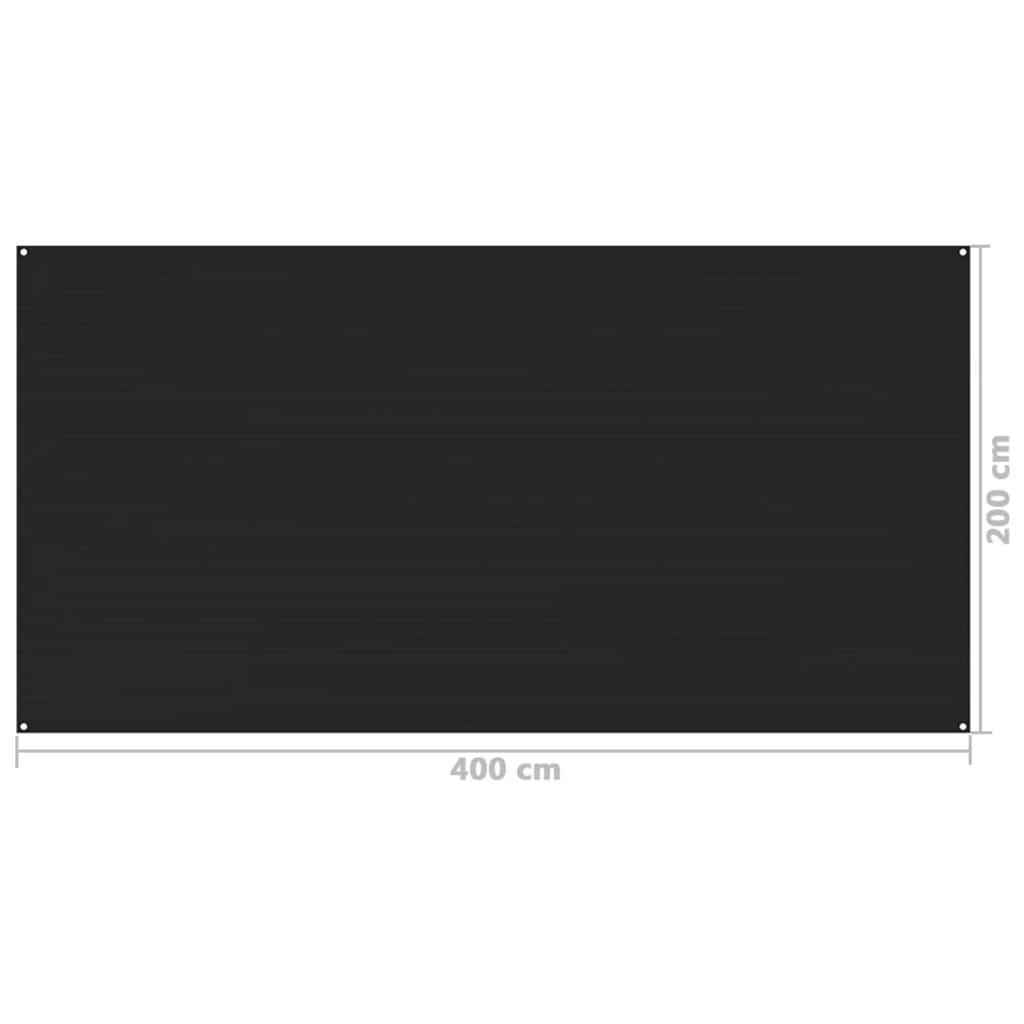 Tent Carpet 200x400 cm Black