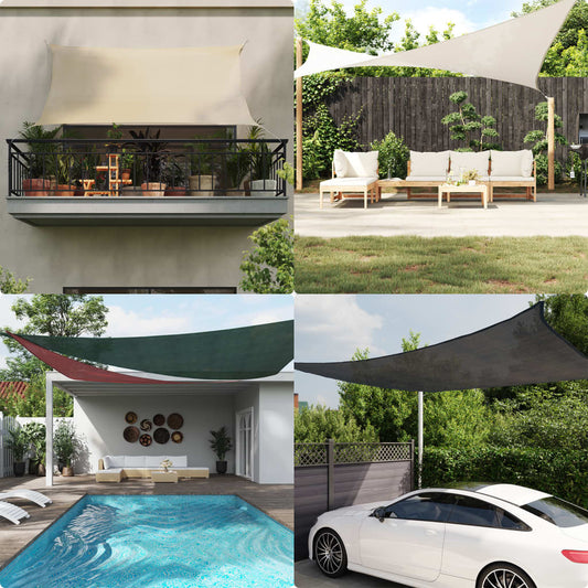 Sunshade Sail 160 g/m² Anthracite 2.5x4 m HDPE