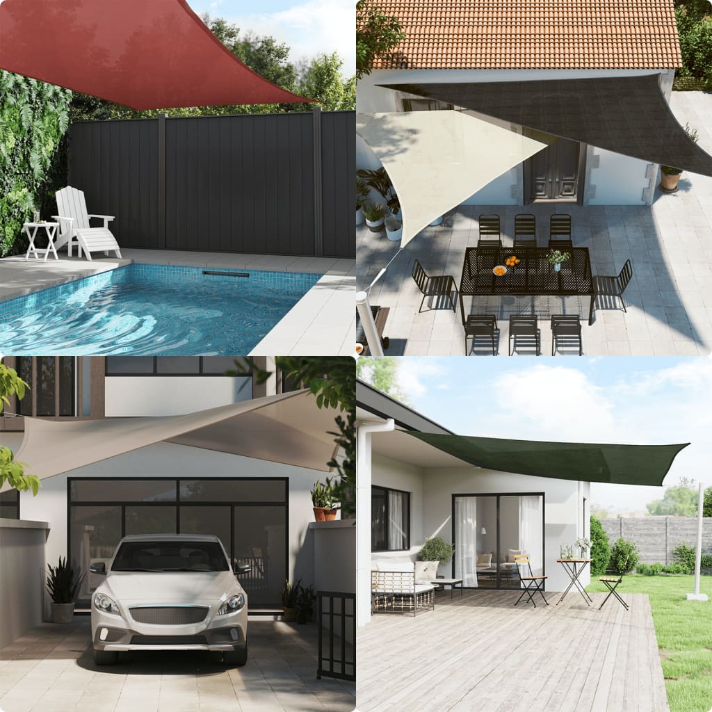 Sunshade Sail 160 g/m² Anthracite 2.5x2.5x3.5 m HDPE