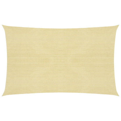 Sunshade Sail 160 g/m² Beige 2.5x5 m HDPE