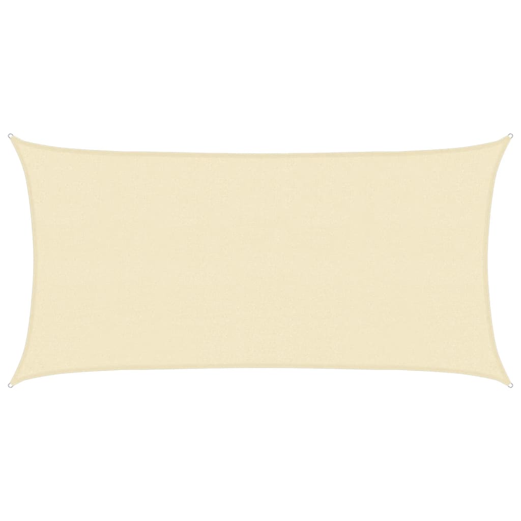 Sunshade Sail 160 g/m² Cream 2.5x5 m HDPE