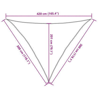 Sunshade Sail 160 g/m² Cream 3x3x4.2 m HDPE