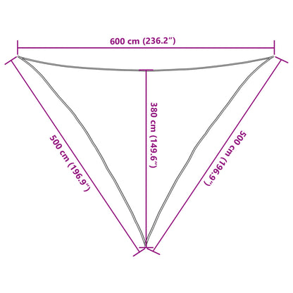 Sunshade Sail 160 g/m² Cream 5x5x6 m HDPE