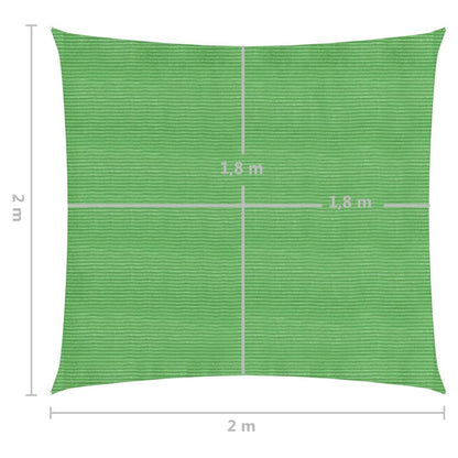 Sunshade Sail 160 g/m² Light Green 2x2 m HDPE