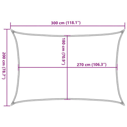 Sunshade Sail 160 g/m² Light Green 2x3 m HDPE