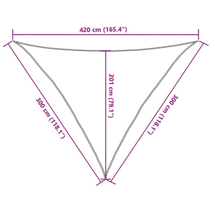 Sunshade Sail 160 g/m² Light Green 3x3x4.2 m HDPE