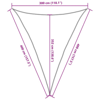 Sunshade Sail 160 g/m² Light Green 3x4x4 m HDPE