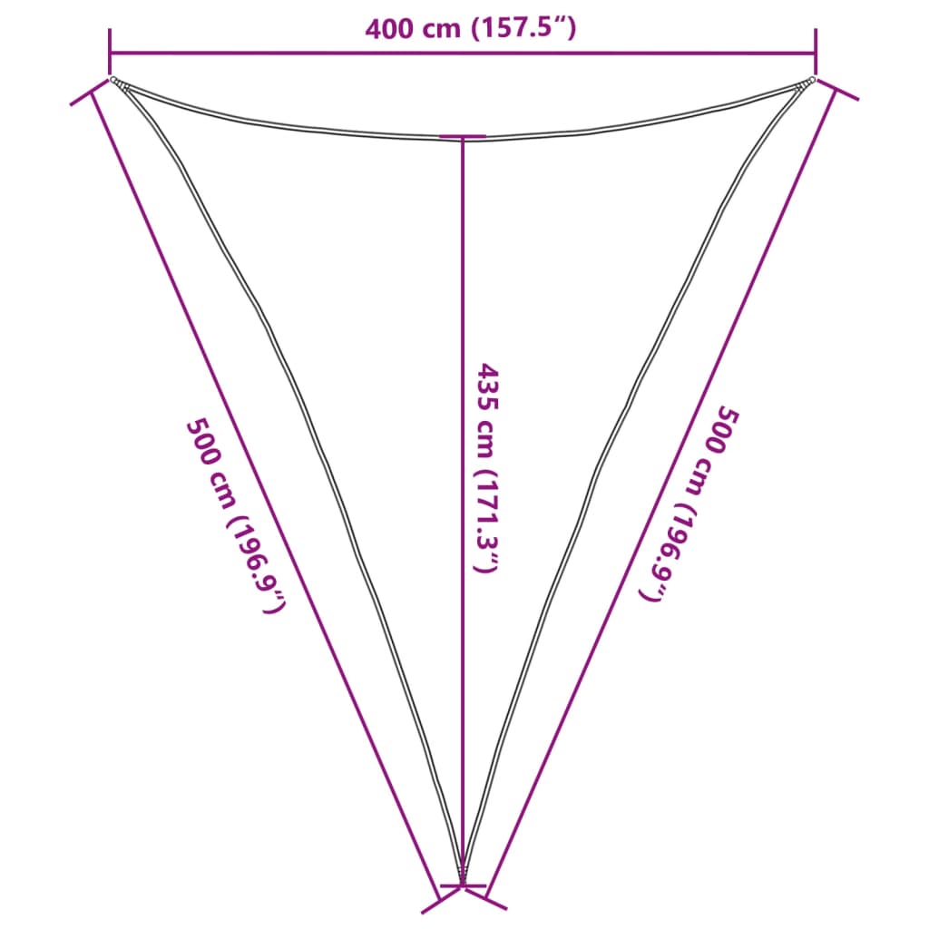 Sunshade Sail 160 g/m² Light Green 4x5x5 m HDPE