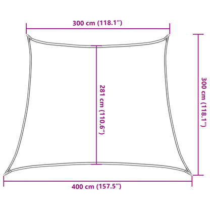 Sunshade Sail 160 g/m² Light Green 3/4x3 m HDPE