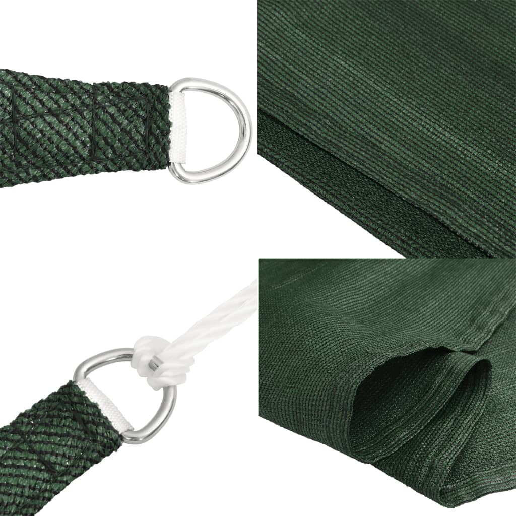 Sunshade Sail 160 g/m² Dark Green 2x2 m HDPE