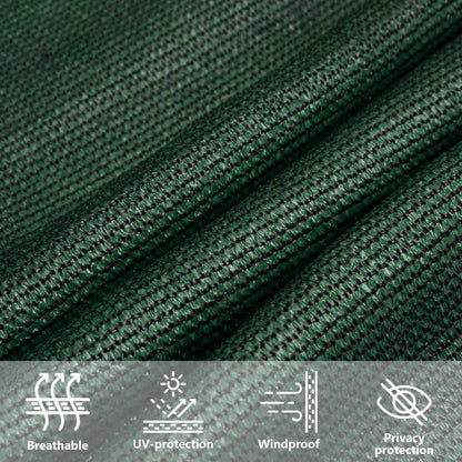 Sunshade Sail 160 g/m² Dark Green 2x2 m HDPE