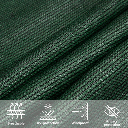 Sunshade Sail 160 g/m² Dark Green 2x2.5 m HDPE