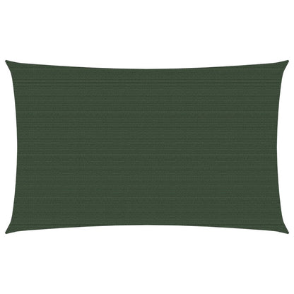 Sunshade Sail 160 g/m² Dark Green 2x5 m HDPE