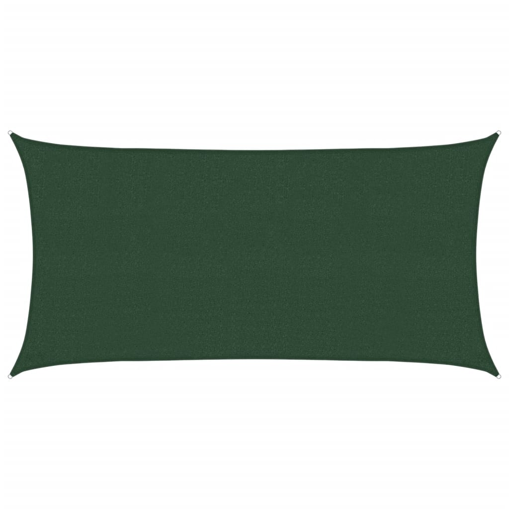 Sunshade Sail 160 g/m² Dark Green 2.5x5 m HDPE