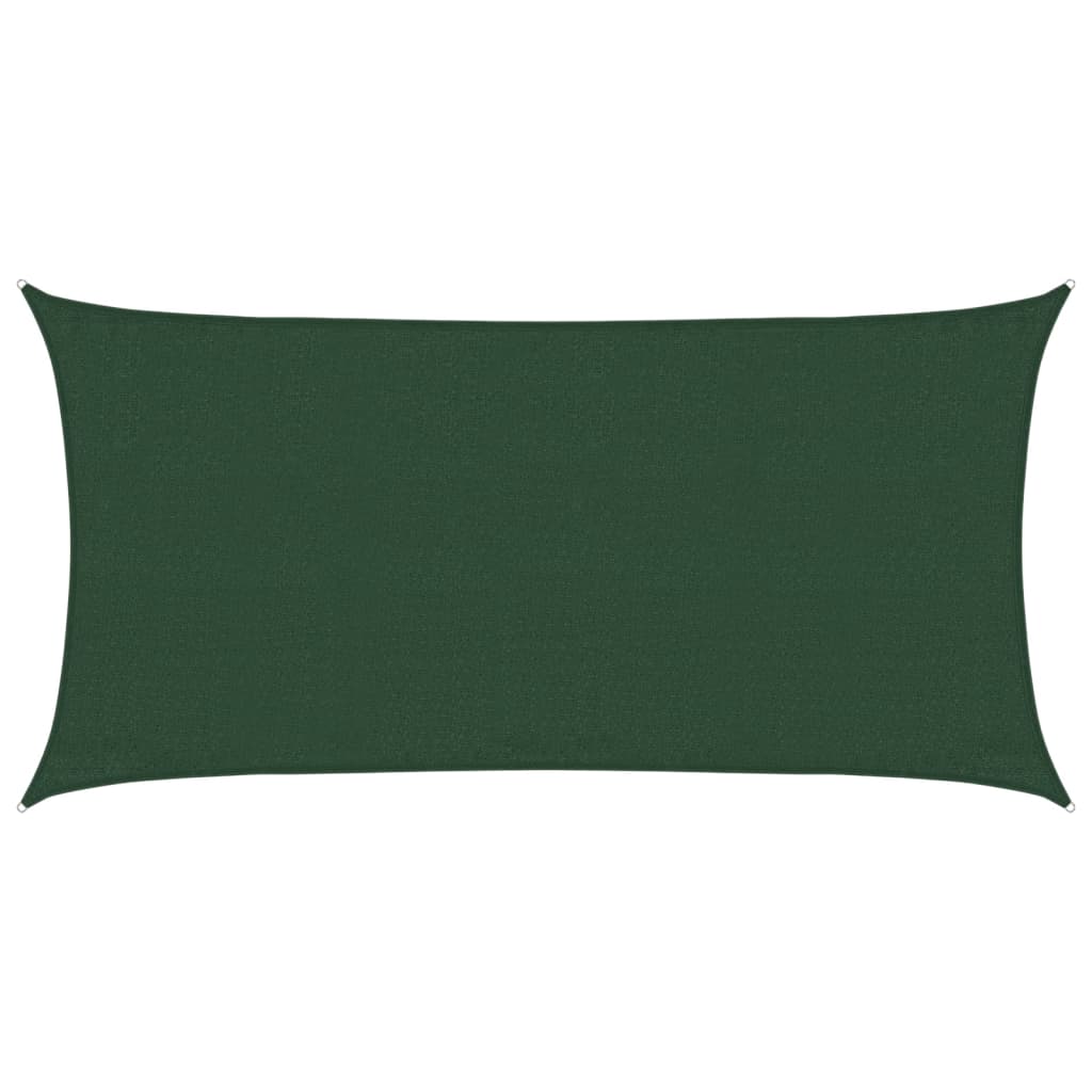 Sunshade Sail 160 g/m² Dark Green 3x6 m HDPE