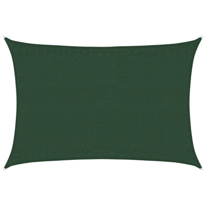 Sunshade Sail 160 g/m² Dark Green 3.5x5 m HDPE