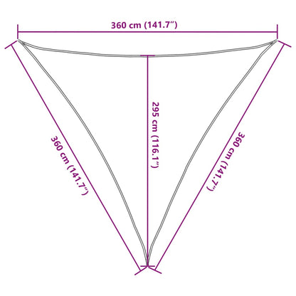 Sunshade Sail 160 g/m² Dark Green 3.6x3.6x3.6 m HDPE