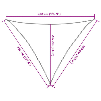 Sunshade Sail 160 g/m² Dark Green 3.5x3.5x4.9 m HDPE