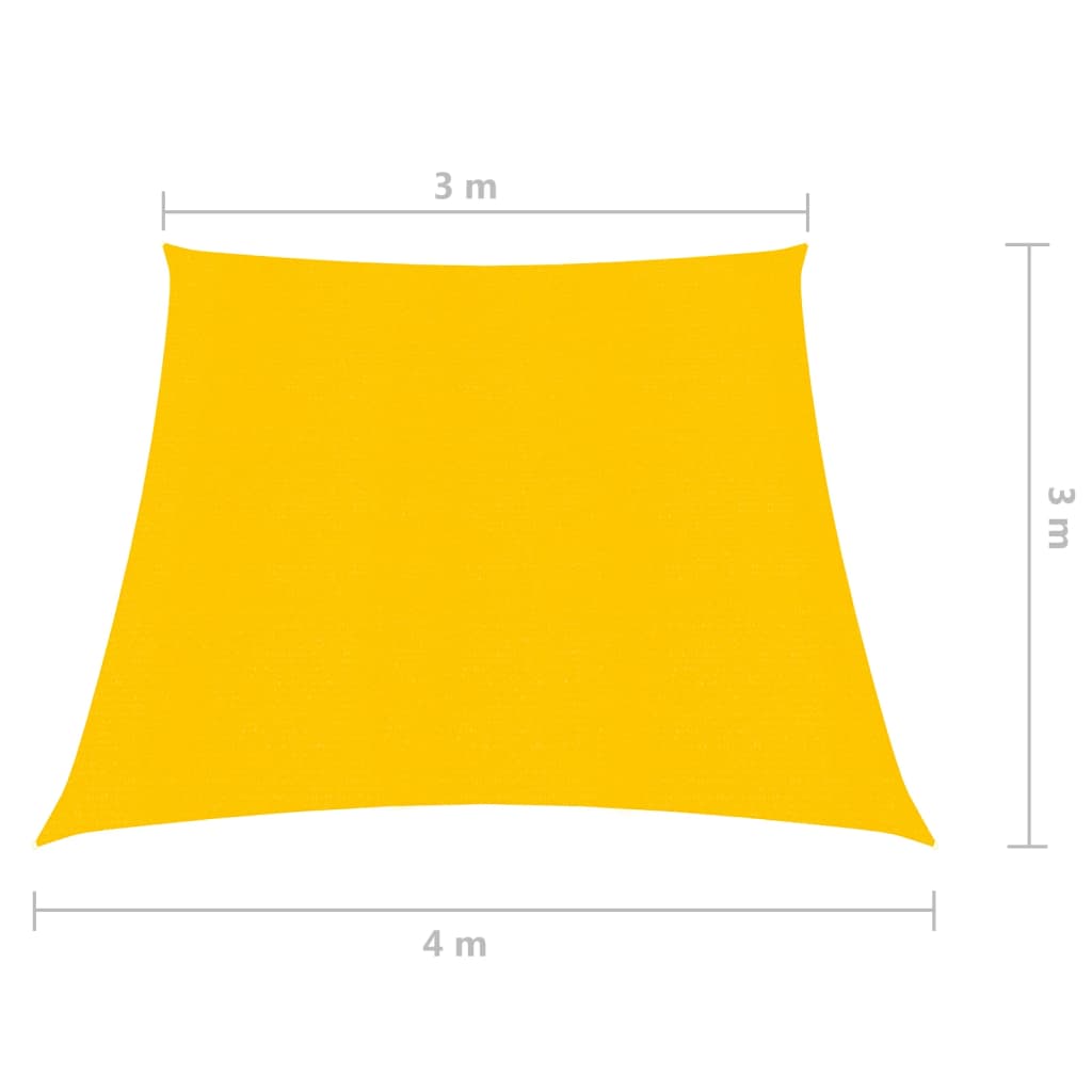 Sunshade Sail 160 g/m² Yellow 3/4x3 m HDPE