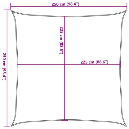 Sunshade Sail 160 g/m² Orange 2.5x2.5 m HDPE