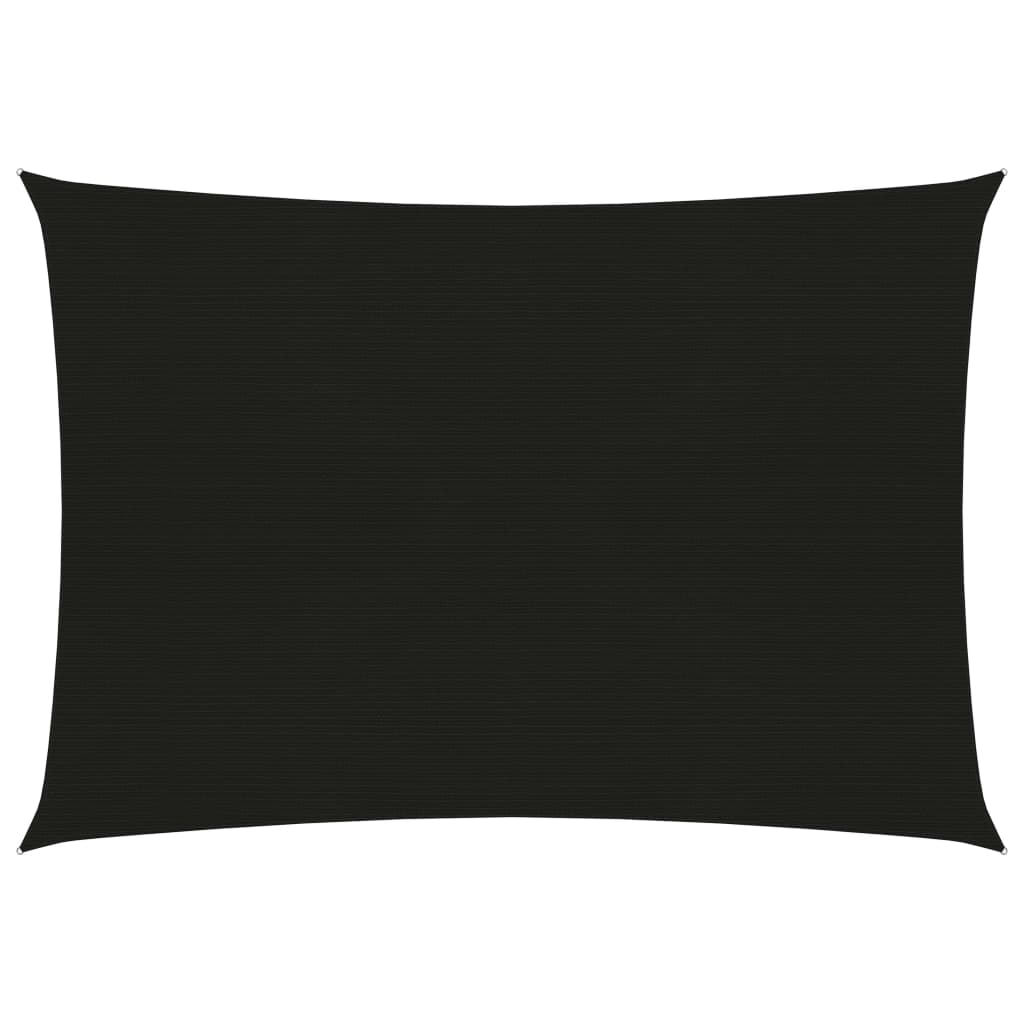 Sunshade Sail 160 g/m² Black 2.5x4 m HDPE