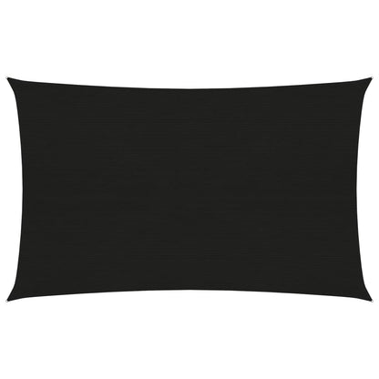 Sunshade Sail 160 g/m² Black 2.5x4.5 m HDPE