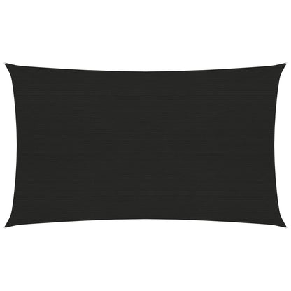 Sunshade Sail 160 g/m² Black 3x6 m HDPE