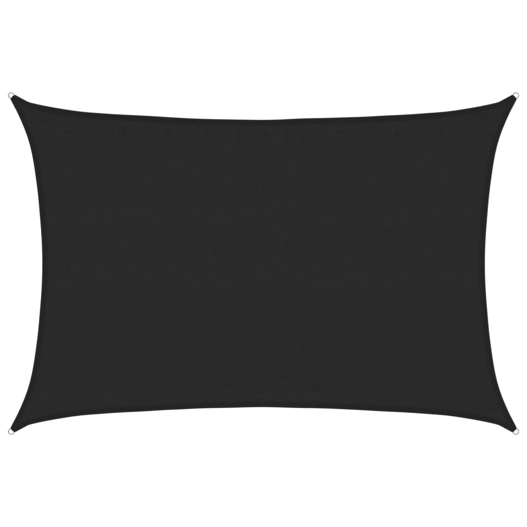 Sunshade Sail 160 g/m² Black 3.5x4.5 m HDPE