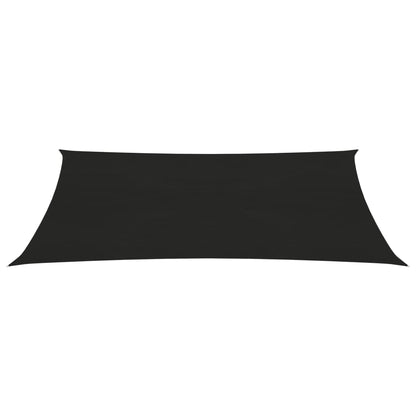 Sunshade Sail 160 g/m² Rectangular Black 6x8 m HDPE