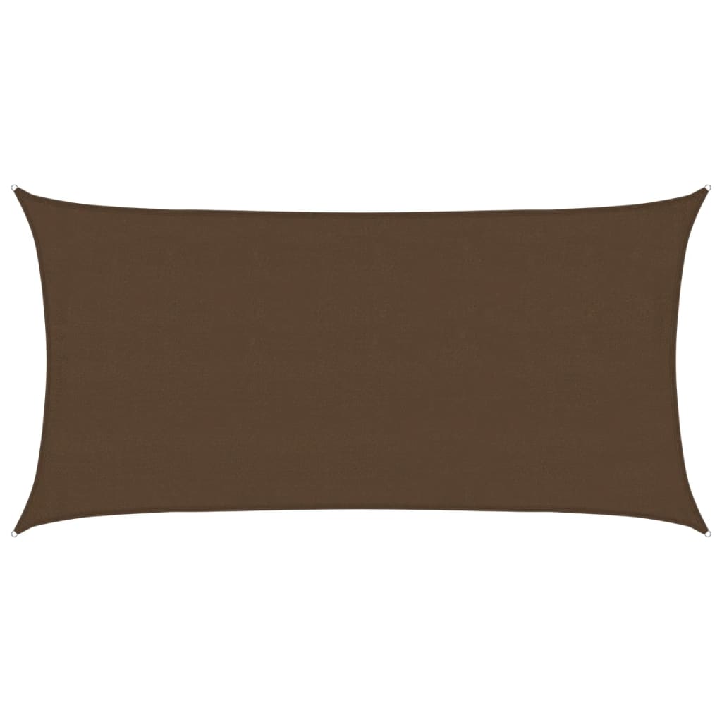 Sunshade Sail 160 g/m² Brown 4x7 m HDPE