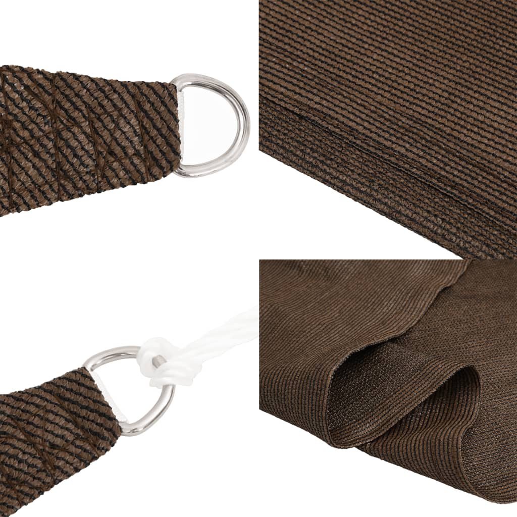 Sunshade Sail 160 g/m² Brown 5x6 m HDPE