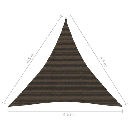 Sunshade Sail 160 g/m² Brown 4.5x4.5x4.5 m HDPE