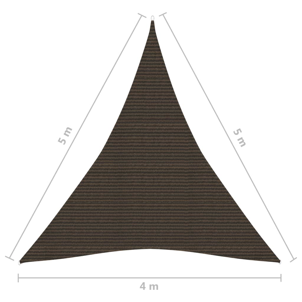 Sunshade Sail 160 g/m² Brown 4x5x5 m HDPE