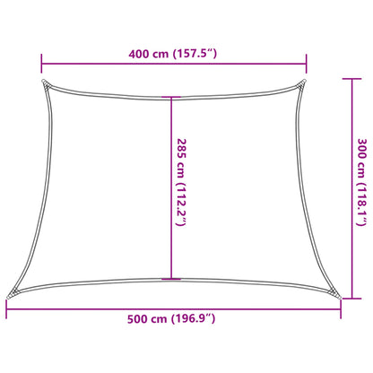 Sunshade Sail 160 g/m² Brown 4/5x3 m HDPE