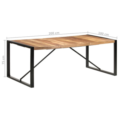 Dining Table 200x100x75 cm Solid Wood