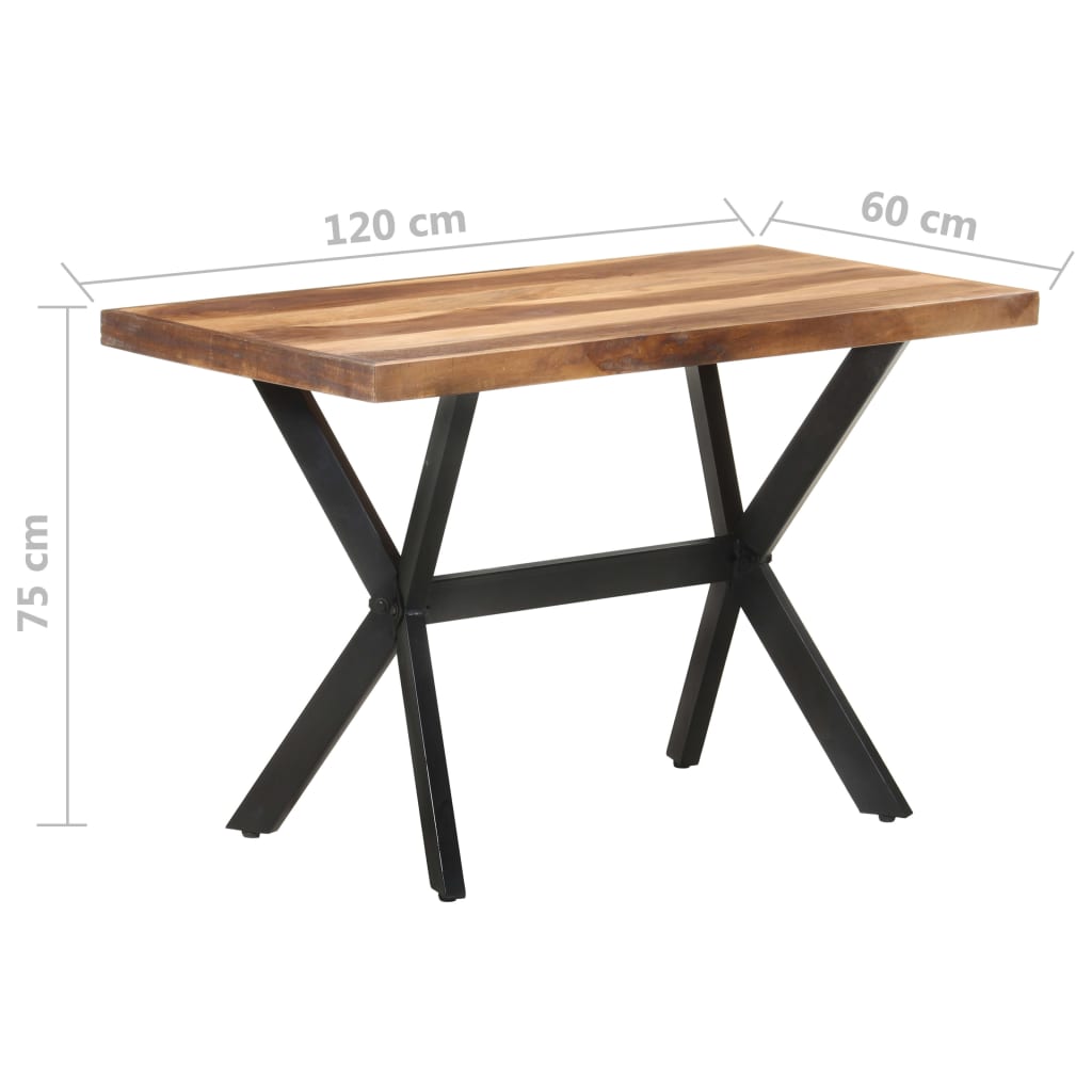 Dining Table 120x60x75 cm Solid Wood with Honey Finish