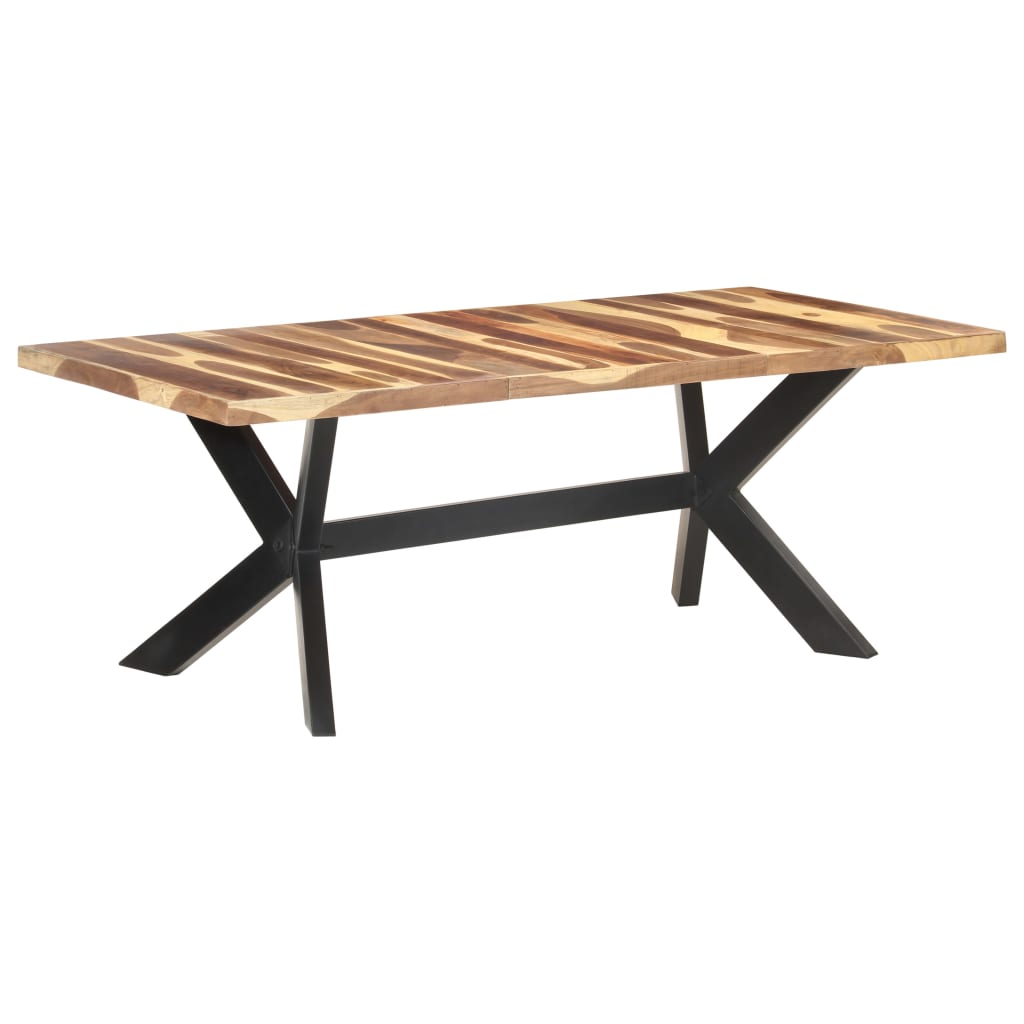 Dining Table 200x100x75 cm Solid Wood with Honey Finish