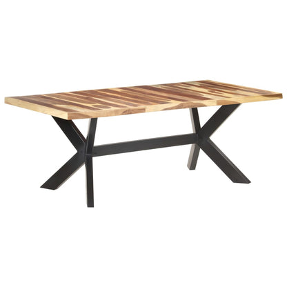 Dining Table 200x100x75 cm Solid Wood with Honey Finish