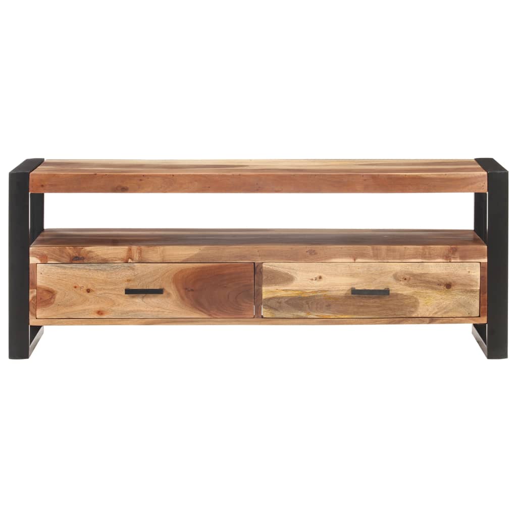 TV Cabinet 120x35x45 cm Solid Wood with Honey Finish