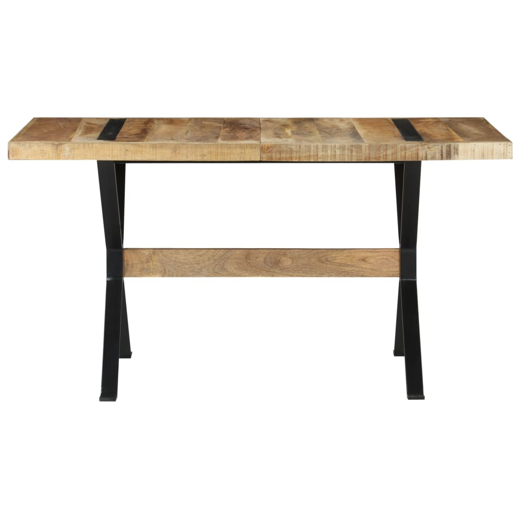 Dining Table 140x70x76 cm Rough Mango Wood