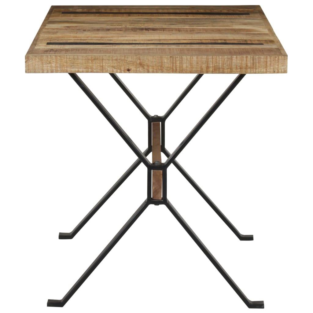 Dining Table 140x70x76 cm Rough Mango Wood