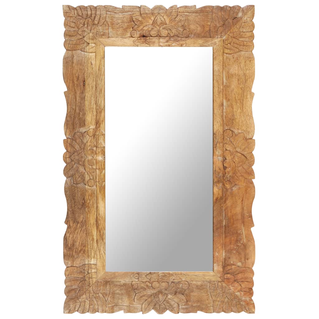 Mirror 80x50 cm Solid Mango Wood