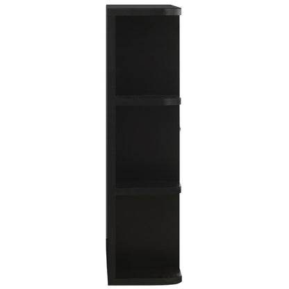 Bathroom Mirror Cabinet Black 66x17x63 cm MDF